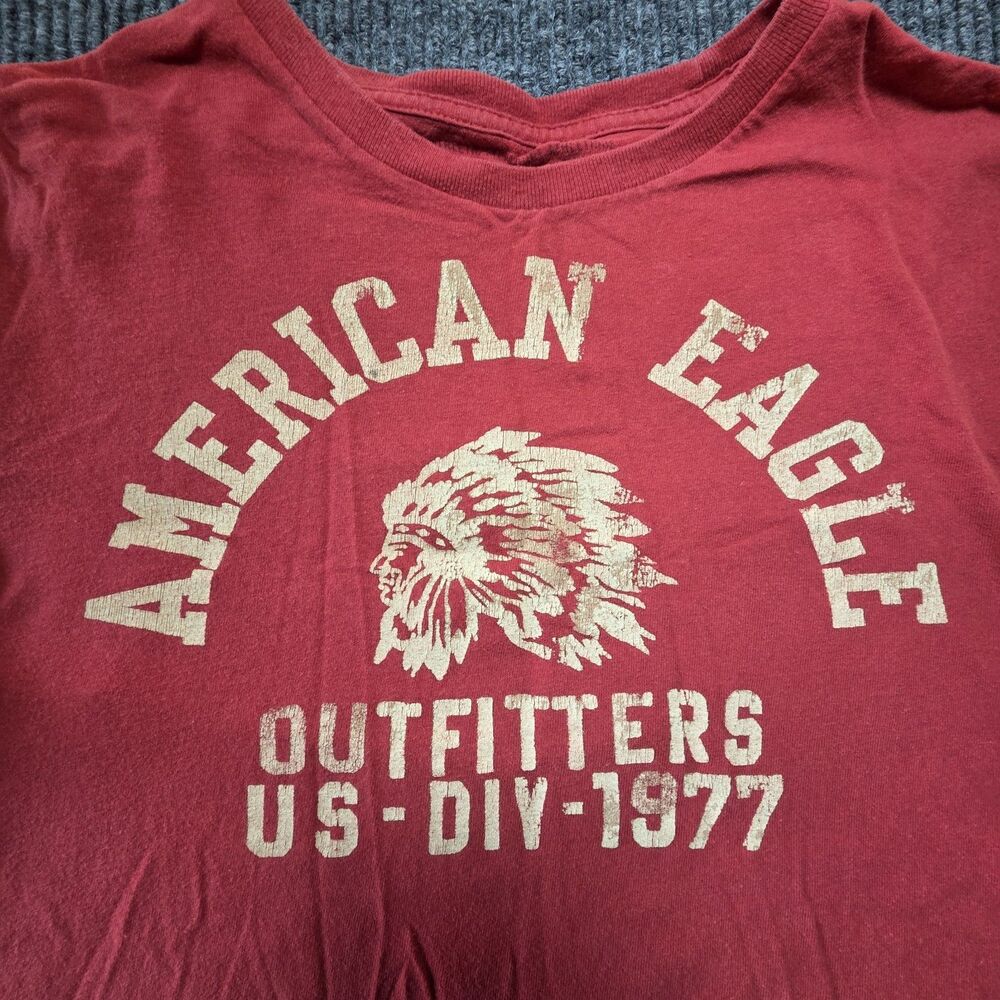 American Eagle Mens Graphic T-Shirt Red Athletic Fit Small 2012